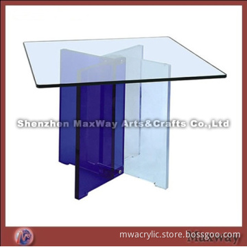 Colorful square PMMA dining table